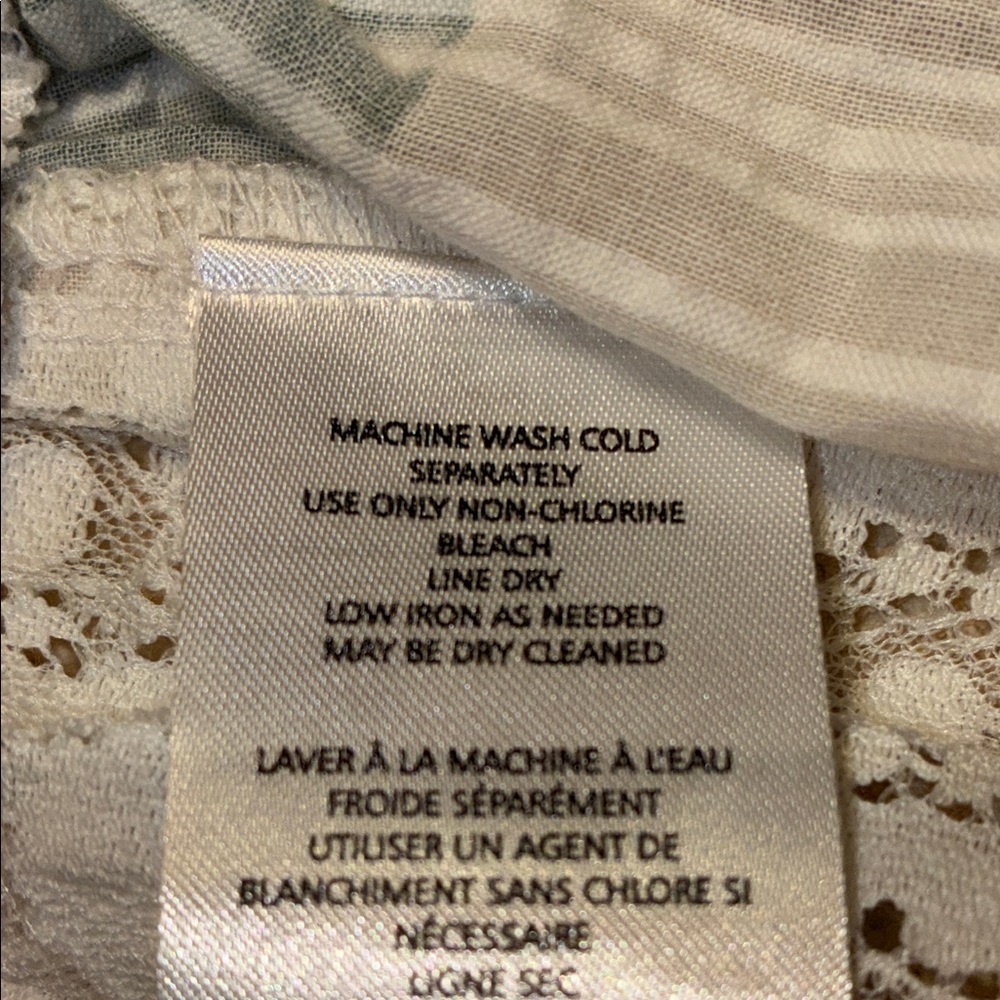 ANTHROPOLOGIE PILCRO Sleeveless White Tee, Ruffle Blue Stripes & Lace XS NWT - Picture 12 of 17